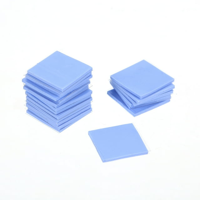 Amdohai Thermal Silica Sticker For Laptop CPU Graphics Card Northbridge and Southbridge Solid State Cooling Silicone Pad LED Chip Cooling Heat Dissipation 15*15*1.0mm 20pcs