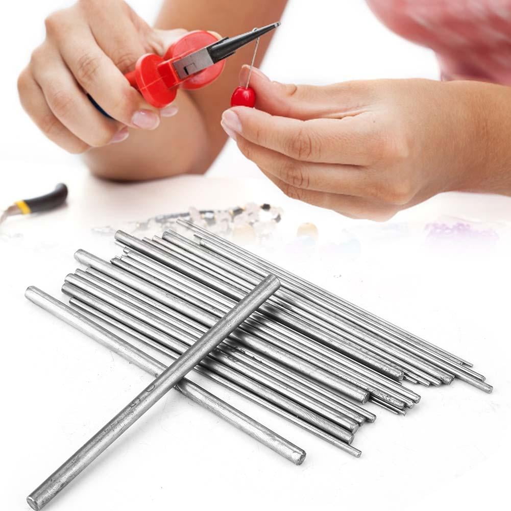 ANGGREK 30PCS Stainless Steel Cored Rod Wire For Necklace Professional Tool For Making Jewelry Making, Beading Needles With Needle Storage Tube