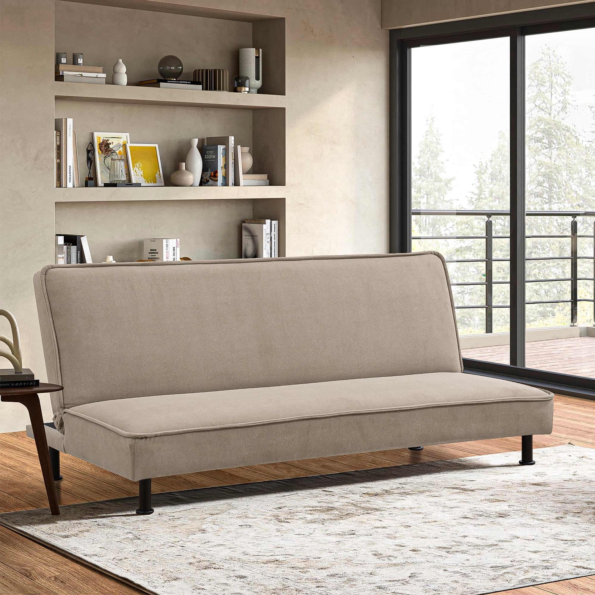 Spaco Futon Sofa Bed Convertible Futon Sleeper Sofa for Living Room Furniture, Khaki Spaco Futon Sofa Bed Convertible Futon Sleeper Sofa for Living Room Furniture, Khaki