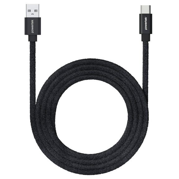 Liquipel Powertek Pastel Velvet USB-A to USB-C - Black