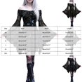 thumbnail image 3 of JFOPQVSM Women Gothic Off The Shoulder Dress Long Bell Sleeve Mesh Short Dresses Halloween Dress-Up, 3 of 7