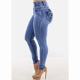 thumbnail image 4 of Butt Lift Super High Waist Skinny Jeans Light Sand Wash, 4 of 5