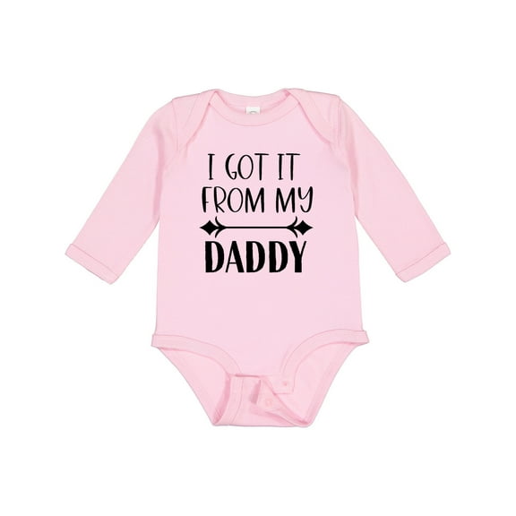 Inktastic I Got It from My Daddy Boys or Girls Long Sleeve Baby Bodysuit