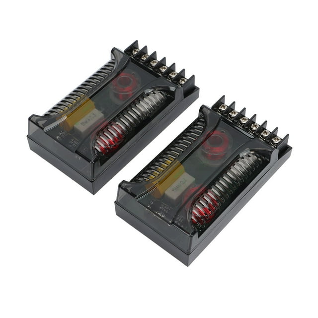 Car Speaker Frequency Divider, 2 Way Car Audio Crossover Overcurrent Protection Universal ABS Metal For Automotive