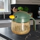 thumbnail image 5 of 1 tarro de vidrio verde para condimentos con tapa sellada a prueba de fugas,recipiente transparente de gran apertura para especias,ideal para cocinar en la cocina. Rkxzt, 5 of 8