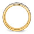 thumbnail image 2 of Titanium Yellow Plated 8mm Edge Ring Man Wedding Fancy  For Dad Mens  For Him, 2 of 10