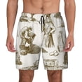 thumbnail image 2 of Goofa Olive Picking Printed Men's Swim Trunks Board Shorts Quick Dry Mens Swimming Trunks with Compression Liner,Breathable Fit Hawaii Beach Shorts-XX-Large, 2 of 9
