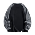 thumbnail image 4 of Umfun Men's & Big Men's Raglan Sleeve Crewneck T-Shirt Long Sleeve Casual Color Block Top Soft Breathable Sporty Basic Tee for Gym Running Daily Wear Autumn, 4 of 8