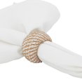 thumbnail image 2 of Fennco Styles Hand Woven Rattan Decorative Napkin Rings, Set of 4 - White Napkin Holder for Home, Farmhouse Dcor, Banquets, Family Gathering and Special Occasion, 2 of 5