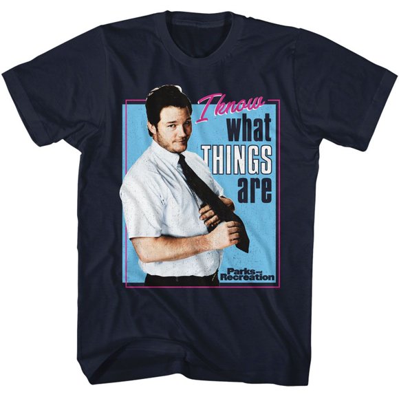 Parks And Recreation I Know What Things Are Navy Adult T-Shirt