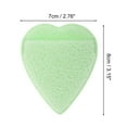 thumbnail image 3 of Unique Bargains 1 Pc Reusable Sponge Face Scrubber Heart Style for Removing Makeup 3.15"x2.76" Green, 3 of 6