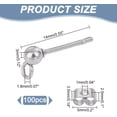 thumbnail image 2 of 304 Stainless Steel Stud Earring Findings Round 201 Stainless Steel Friction Ear Nuts Stainless Steel Color 5~14x3~3.5x2.5~3mm Hole: 1~1.8mm Pin: 10x0.8mm, 2 of 7