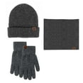 thumbnail image 4 of UJNDER Winter Adult Women's Hat Gloves and Scarf Set Three Piece Knit Brushed Outdoor Warm Accessories Dark Gray, 4 of 4