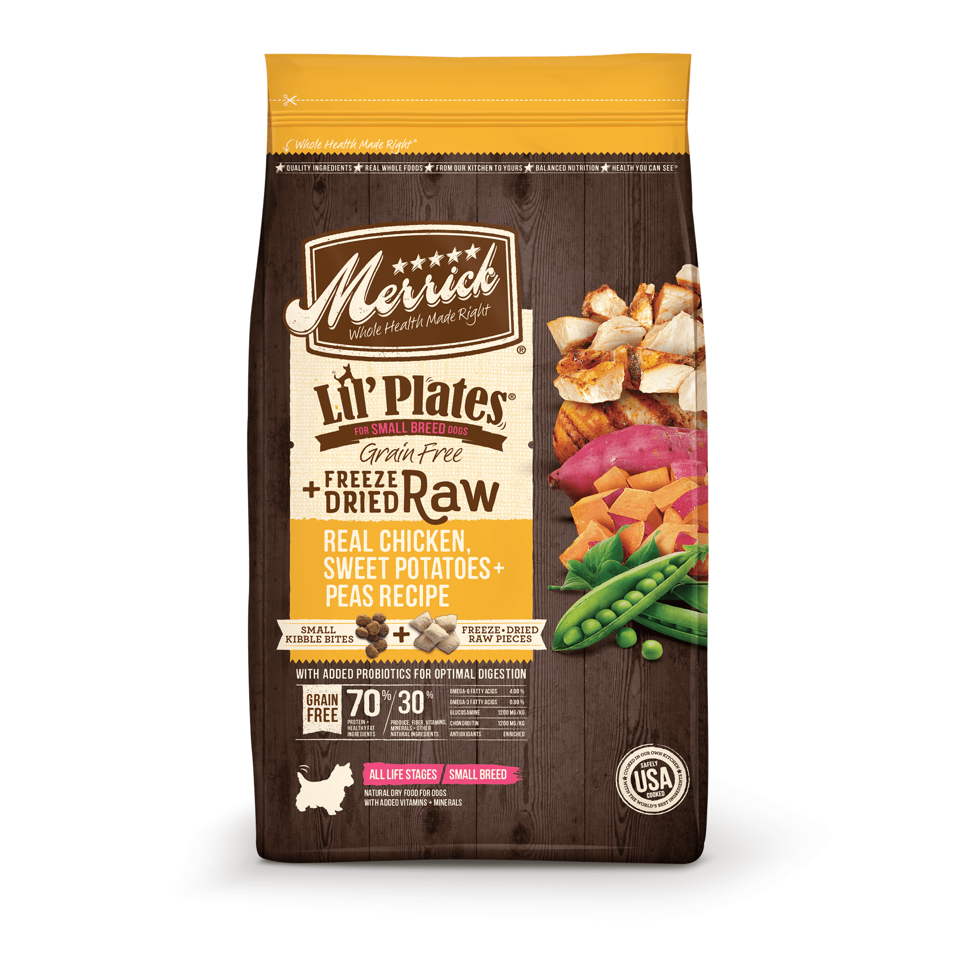 Merrick Lil' Plates Grain-Free Chicken & Sweet Potato Recipe with Freeze-Dried Raw Bites Dry Dog Food - 10 lb. Bag