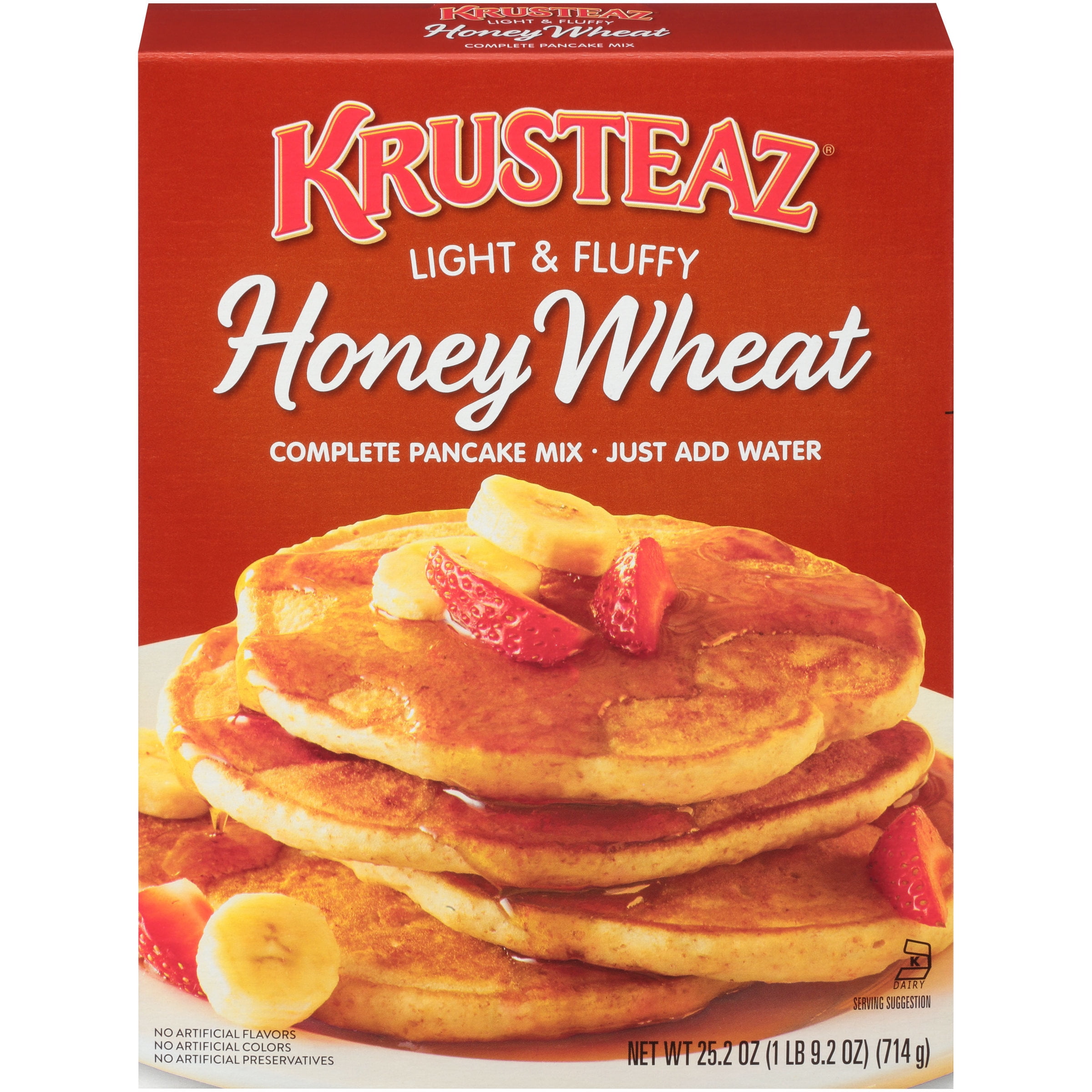 Krusteaz Honey Wheat Pancake Mix, 25.2 oz Box
