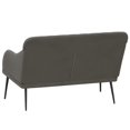 thumbnail image 3 of vidaXL Bench Dark Grey 110x76x80 cm Velvet, 3 of 5