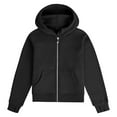 thumbnail image 2 of Girls Hoodie Black Hoodie Casual Long Sleeve Hoodie Sweatershirt Zip Up Winter Clothes Girls Tops Size 5-6 Years, 2 of 4