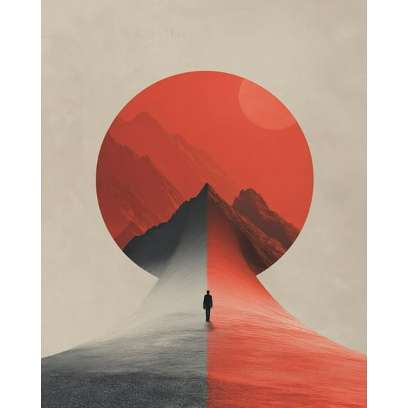 Paint by Numbers for Adults Kids Beginner Crimson Mountain Road DIY Acrylic Painting by Numbers Kits with Brushes Acrylic Pigment Home Decoration Gifts 16 x 20 inch