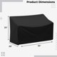 thumbnail image 5 of Funda para banco de exterior, resistente, de 2 plazas, para muebles de banco de patio con rejillas de ventilación, resistente a todo tipo de clima, para muebles de patio, 53 pulgadas de largo x 26 pul, 5 of 8