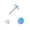 Blue, variant on Limerencia Thread Flat Back Stud Earrings, Titanium Hypoallergenic Earrings for Women Men, Opal Stud Earrings Surgical Stainless Steel Stud Earring for Cartilage,White 3mm