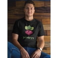 thumbnail image 2 of Cute Zombie Beet Graphic "Zombeet" Funny Graphic Quote Men Black T-Shirt, Male Small, 2 of 4