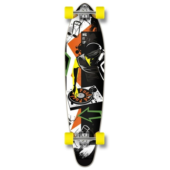 Yocaher Kicktail DJ Mixitup Longboard Complete