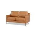 thumbnail image 3 of A&D Home Sedona Camel Faux Leather Modern Loveseat, Upholstered Contemporary Sofa Couch, 3 of 8