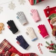 thumbnail image 5 of Winter Gloves for Boys Girls - Kids Warm Knit Thermal Cable Knitted Gloves Wool Fleece Lined Mittens for Cold Weather, 5 of 6