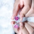 thumbnail image 5 of Rosec Jewels Lab Grown Pink Sapphire Heart Engagement Ring with Diamond Halo (5.6 Carat, AAAA Grade) - Gift For Special Occasions, 925 Sterling Silver, US 4.00, 5 of 9