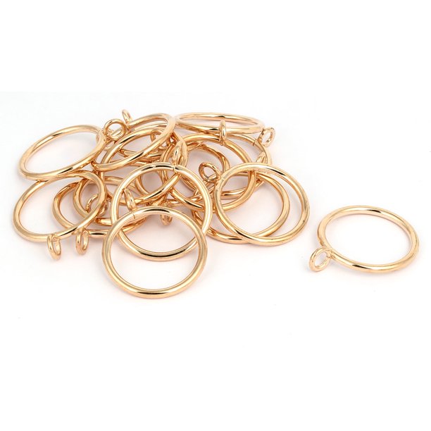 Anillos de ojales para cortinas metálicas tono dorado 38 mm de diámetro interior 16 piezas