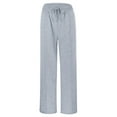 thumbnail image 6 of NOLDARES Women's Wide Leg Pants with Pockets - Casual Loose Trouser Pants Sweatpants Lounge Pants(Grey,M), 6 of 8