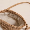 thumbnail image 4 of 2024 Woven Crossbody Bag Cotton Vacation Beach Bag Fashion Hollow Bag for Girl Women Travel Bag Versatile Handbag Tote rose red, 4 of 4