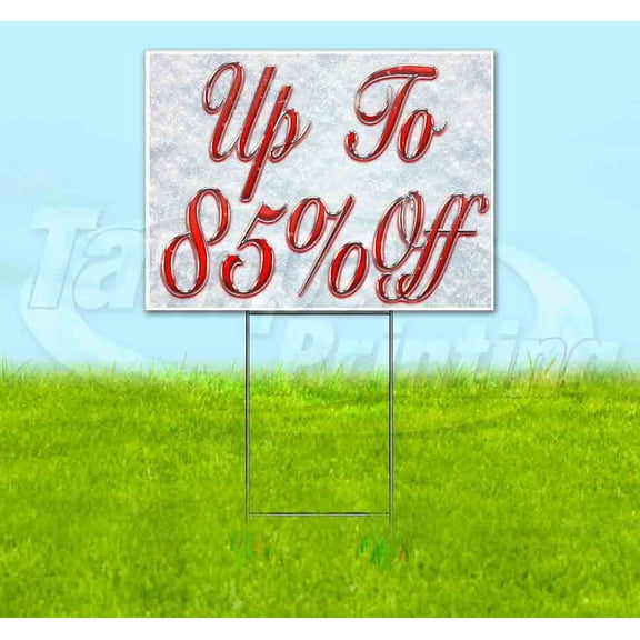 Up To 85% Off Red & Chrome (18" X 24") Yard Sign, Includes Metal Step Stake