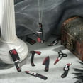 thumbnail image 6 of 1bag 12pcs 6 styles Opaque Resin Horror Goth Pendants Bloody /Axe/Scissor Charm for Jewelry Earring Making Black 49~50x11~22x2~2.5mm Hole: 1.4mm 2pcs/style, 6 of 7