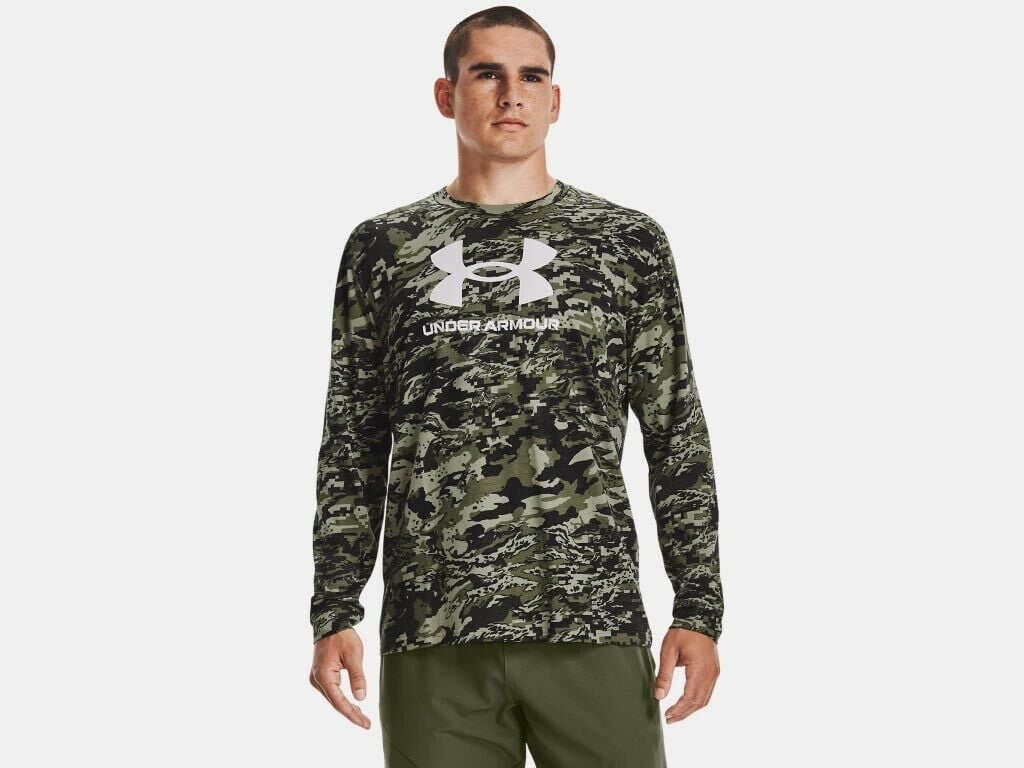 Under Armour UA Hook Logo Men's HeatGear® Cotton Gray Realtree COV3 Camo T-Shirt 