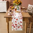 thumbnail image 2 of Red Poppy Table Runner 72 Inches, Spring Summer Flowers Botanical Watercolor Bed Runner Dresser Scarves Tabletop for Indoor Outdoor Parties/Ceremony/Banquet, 18" x 72", 2 of 9