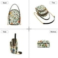 thumbnail image 3 of FORMRS Crossbody Bag for Women Quilted Travel Shoulder Cell Phone Purse with Chain Strap Handbag, Green Floral Pattern, 3 of 7