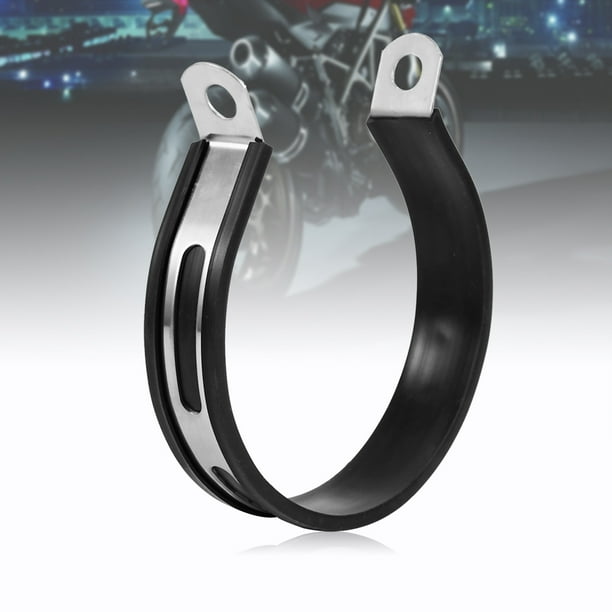 HERCHR Motorcycle Exhaust Muffler Pipe, Universal Silencer Pipe Hanger