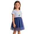 thumbnail image 1 of EGNMCR Robe à Manches Courtes Col Rond Printemps et Été Robe à Manches Courtes Col Rond en Maille Douce et Mignonne pour Filles Jupe pour Filles, 1 of 9