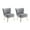 Gray - Velvet, variant on Guyou Modern Accent Chair Set of 2, Armless Slipper Chair Velvet Upholstered Lounge Chair, Wingback Large Single Sofa Side Chair with Gold Legs for Living Room Bedroom, Black