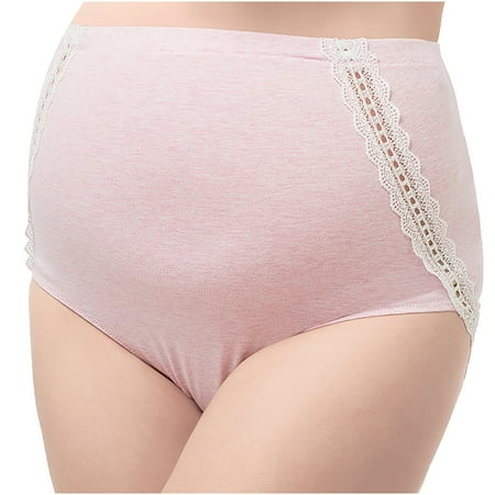 

Kayannuo Underwear Women Clearance Women High Waist Pregnant Woman Underwear Adjustable Lace Female Panties Pink