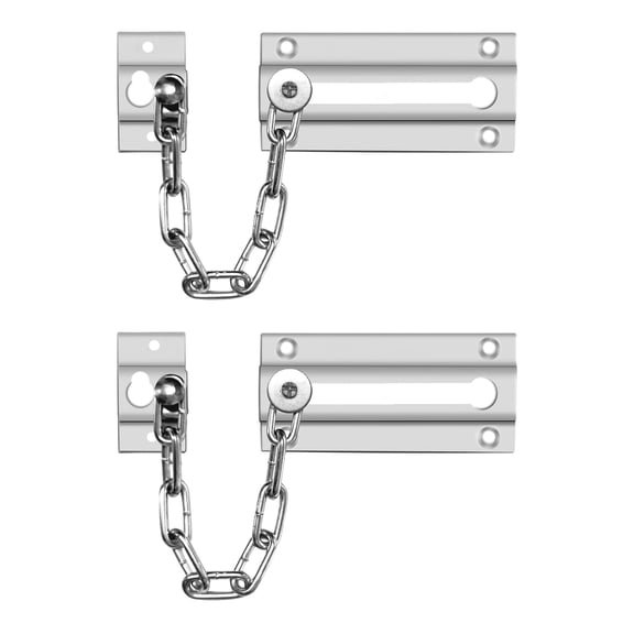 2 Pack Door Chain Lock, Stainless Steel Chain Locks for Inside Door, Premium Thickened with 12 Screws