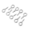 thumbnail image 4 of Lot de 100 vis métalliques à œillet, crochet, boucle, argile, résine, accessoires de bijouterie (argent), 4 of 4