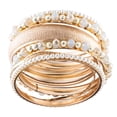 thumbnail image 2 of Bangles GA6112 - 7PC Bangle Bracelets for Women - Gold Arm Jewelry Costume Accessories, 2 of 17