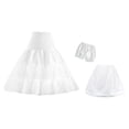 thumbnail image 4 of Conjunto de enagua corta para niñas, estilo retro decorativo, falda crinolina blanca preciosa 60 centímetros, 4 of 9
