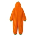 thumbnail image 7 of FASHOFT Adult Onesie for Women Men Halloween Unisex Cosplay Pajamas 3D Hooded Jumpsuit Flannel Zipper Closure Soft Cozy Dress up Orange XL, 7 of 7