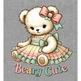 thumbnail image 5 of Beary Cute Teddy Bear Boy's Heather Gray Long Sleeve Hoodie-Medium, 5 of 6