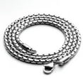 thumbnail image 2 of 1.8/2.2/3mm Stainless Steel Square Fancy Box Rolo Snake Chain 20-28'' Woman Man, 2 of 5