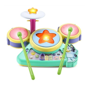 VTech Bluey Hooray Drum Set with Accessories, Baby and Toddler Toys
