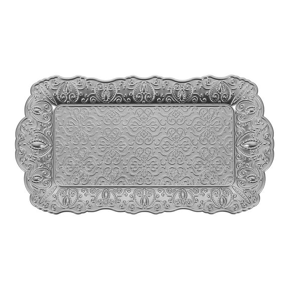Milisten Fruit Tray Platter Fresh Rectangular Aluminium Alloy 1Pack Elegant Metal Home Centerpiece